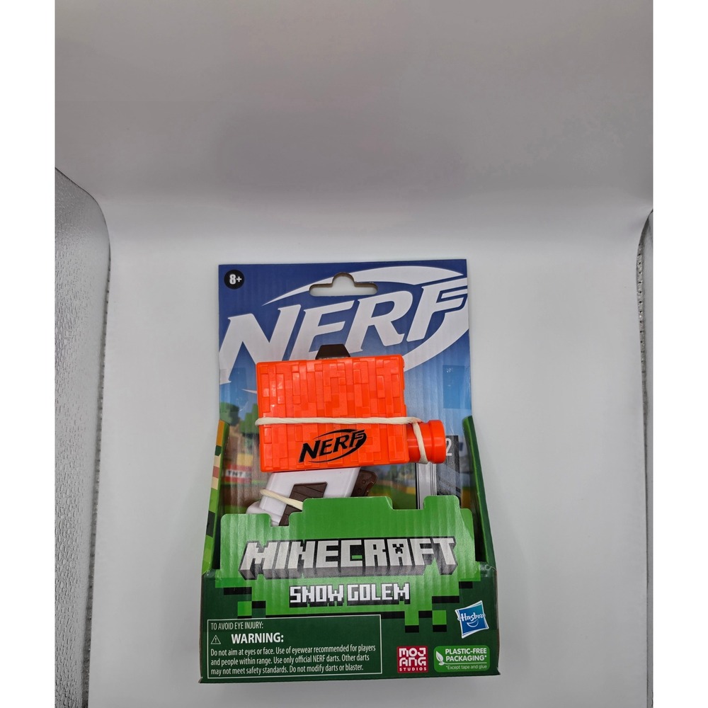 Nerf Minecraft Snow Golem MicroShot Blaster with 2 Elite Darts Hasbro